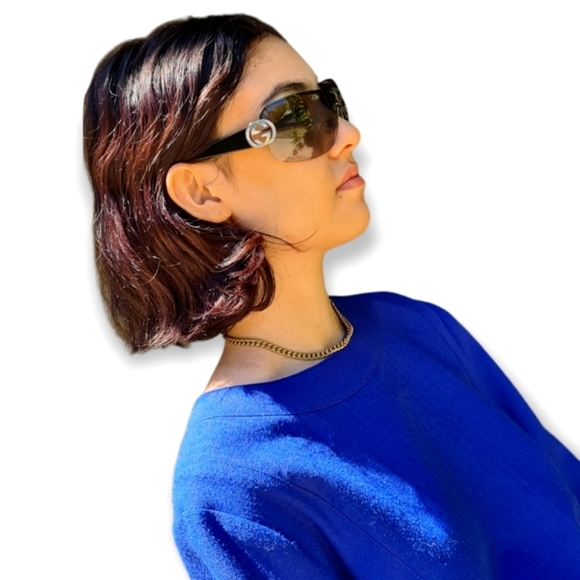 SOLD Gucci Authentic Black Grey Designer Sunglasses - Picture 6 of 16